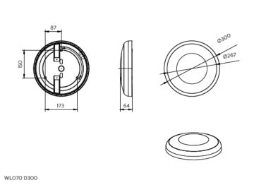 Dimension Drawing (without table) - WL070V gen2 11_17S/830_840_860 PSU MDU