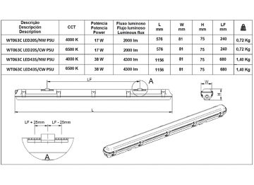 Dimension Drawing (without table) - WT063C LED43S/NW PSU G2