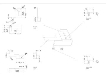 Dimension Drawing (without table) - RC159Z CPC bracket kit