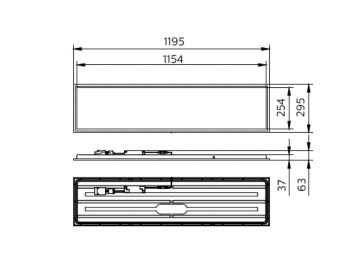 Dimension Drawing (without table) - RC132V G6 36S/840 PSU W30L120 OC