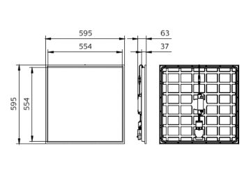 Dimension Drawing (without table) - RC132V G6 31_36_43S/940 PSD W60L60 OC