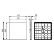 Dimension Drawing (without table) - RC132V G6 43S/840 PSU W60L60 NOC BN