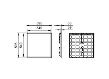 Dimension Drawing (without table) - RC132V G6 36S/840 PSU W60L60 NOC IP65_20
