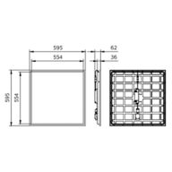 Dimension Drawing (without table) - RC132V G6 29_36_43S/830_40 PSU W60L60NOC