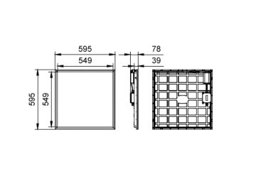 Dimension Drawing (without table) - RC132V G6 48S/940 PSU W60L60 OC IP65