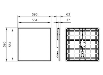 Dimension Drawing (without table) - RC132V G6 29_36_43S/830_40 PSU W60L60 OC