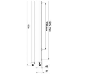 Dimension Drawing (without table) - WT140C 70S/840 PSD L1500 TW1
