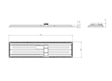Dimension Drawing (without table) - RC132V G6 43S/840 SIA W30L120 OC IA4