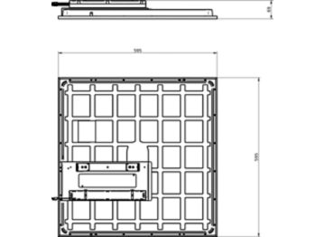 Dimension Drawing (without table) - RC132V G6 36S/840 PSD W60L60 OC ELB3