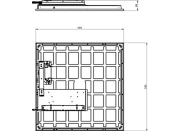 Dimension Drawing (without table) - RC132V G6 36S/840 WIA W60L60 OC ELB3 