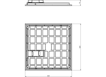 Dimension Drawing (without table) - RC133V G6 36S/840 PSED W62L62 OC