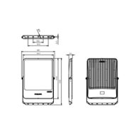 Dimension Drawing (without table) - BVP166 LED600/840 PSU 500W SWB