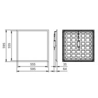 Dimension Drawing (without table) - RC065B G5 34S/840 PSU W60L60 OC CFW 2