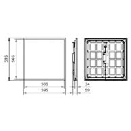 Dimension Drawing (without table) - RC065B G5 34_36S/830_40 PSU 60x60 NOC SC