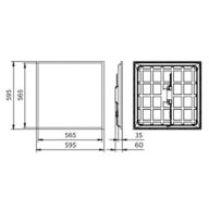 Dimension Drawing (without table) - RC065B G5 34S/840 PSD W60L60 OC CFW