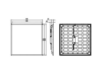 Dimension Drawing (without table) - RC065B G5 34S/840 PSD W60L60 OC CFW