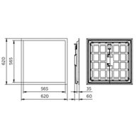 Dimension Drawing (without table) - RC066B 34_36S/830_40 PSU W62L62 OC