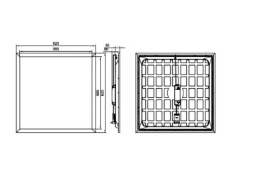 Dimension Drawing (without table) - RC066B 34_36S/830_40 PSU W62L62 OC