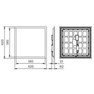Dimension Drawing (without table) - RC066B 34S/840 PSD W62L62 OC