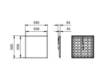Dimension Drawing (without table) - RC065B G5 34S/840 PSU W60L60 OC CFW ELR