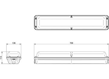 Dimension Drawing (without table) - VX200C 42S/840 PSD L700 WB BR PI5