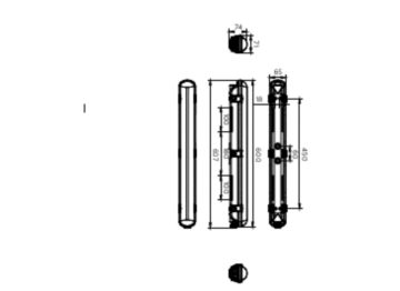 Dimension Drawing (without table) - WT065C G3 LED18S/840 PSU L600 BN