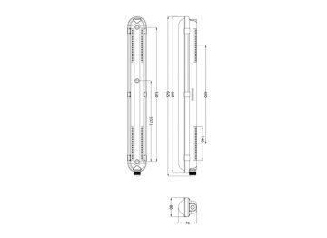 Dimension Drawing (without table) - WT120C G3 20S/840 PSU L600