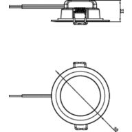 Dimension Drawing (without table) - DN020B G3 LED3/CW 3.5W 220-240V D80 GM