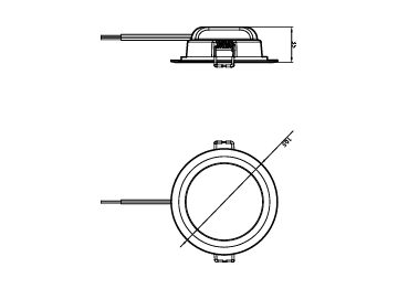 Dimension Drawing (without table) - DN020B G3 LED4/NW 4.5W 220-240V D90 GM
