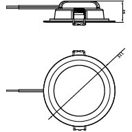 Dimension Drawing (without table) - DN020B G3 LED6/CW 7W 220-240V D100 GM