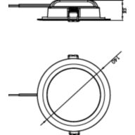 Dimension Drawing (without table) - DN020B G3 LED6/WW 7W 220-240V D125 GM