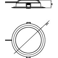 Dimension Drawing (without table) - DN020B G3 LED9/CW 10.5W 220-240V D150 GM