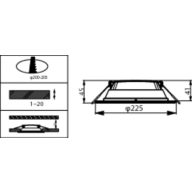 Dimension Drawing (without table) - DN027B G3 LED20/NW 19W 220-240V D200 RD