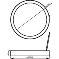 Dimension Drawing (without table) - DN027C G3 LED15/WW 15W 220-240V D200