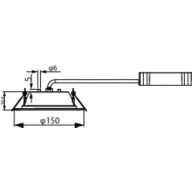 Dimension Drawing (without table) - DN031B LED6/827 PSR-E D125 NZ