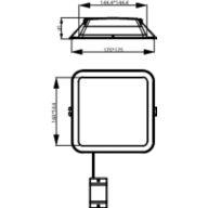 Dimension Drawing (without table) - DN065B G4 LED12/840 12W 220-240V L150 SQ