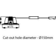 Dimension Drawing (without table) - DN070B LED12/840 12W 220-240V D150 RD EU