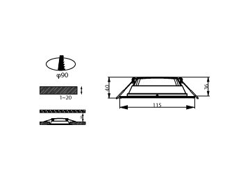 DN500B LED6/840 6W 220-240V D90 CN