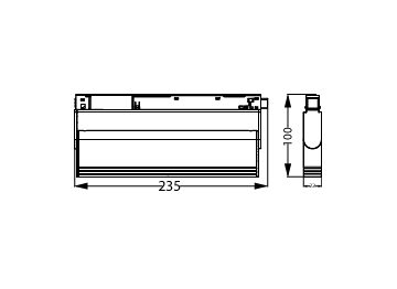 Dimension Drawing (without table) - Mag Ad L Spotlight 5.5W 530lm 30K 24D