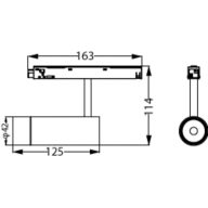 Dimension Drawing (without table) - Mag Spotlight 9.5W 700lm 30K 24D