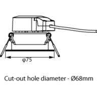 Dimension Drawing (without table) - RS060B G2 LDNR LED5-36/830 PSR II WH
