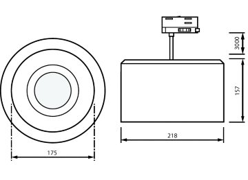 Dimension Drawing (without table) - TC KT PT 20S/830 PSU WH401 T102