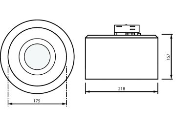 Dimension Drawing (without table) - TC KT T 20S/840 PSU WH401 T102