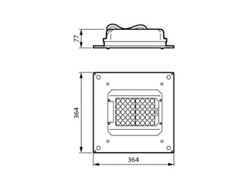 Dimension Drawing (without table) - EDP768 LED50/830 II MK-BK DM50 FG SRG10