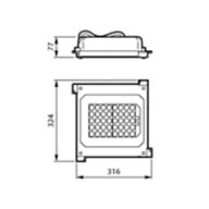 Dimension Drawing (without table) - EDP770 LED50/830 II MK-BK DM50 FG SRG10