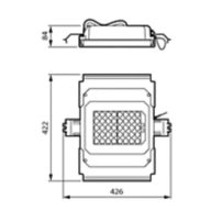 Dimension Drawing (without table) - EDP772 LED50/830 II MK-BK DM50 FG H07RN-