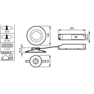 Dimension Drawing (without table) - EM151B REC 3S OA/CO NM3 ELP WH IP20