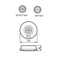 Dimension Drawing (without table) - EM152C SM 2S OA/CO NM3 ELP WH IP65