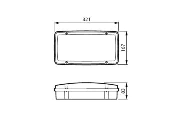 Dimension Drawing (without table) - EM154C HO BKD 15S NM3 ELB IP65