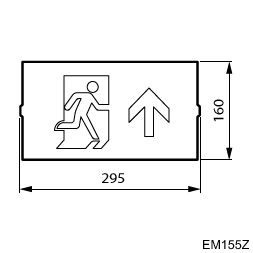 EM155Z SLIM WL EXIT SIGN LEGEND RIGHT